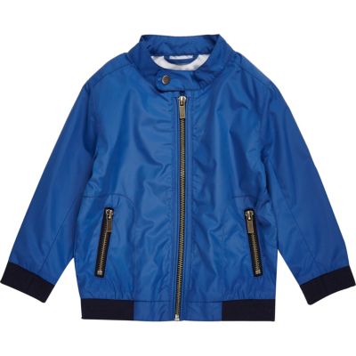 Mini boys blue bomber jacket
